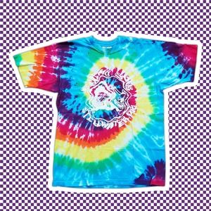 Vintage Eskimo Joe's Stillwater Oklahoma Rainbow Tie Dye Trippy Tshirt Sz XL